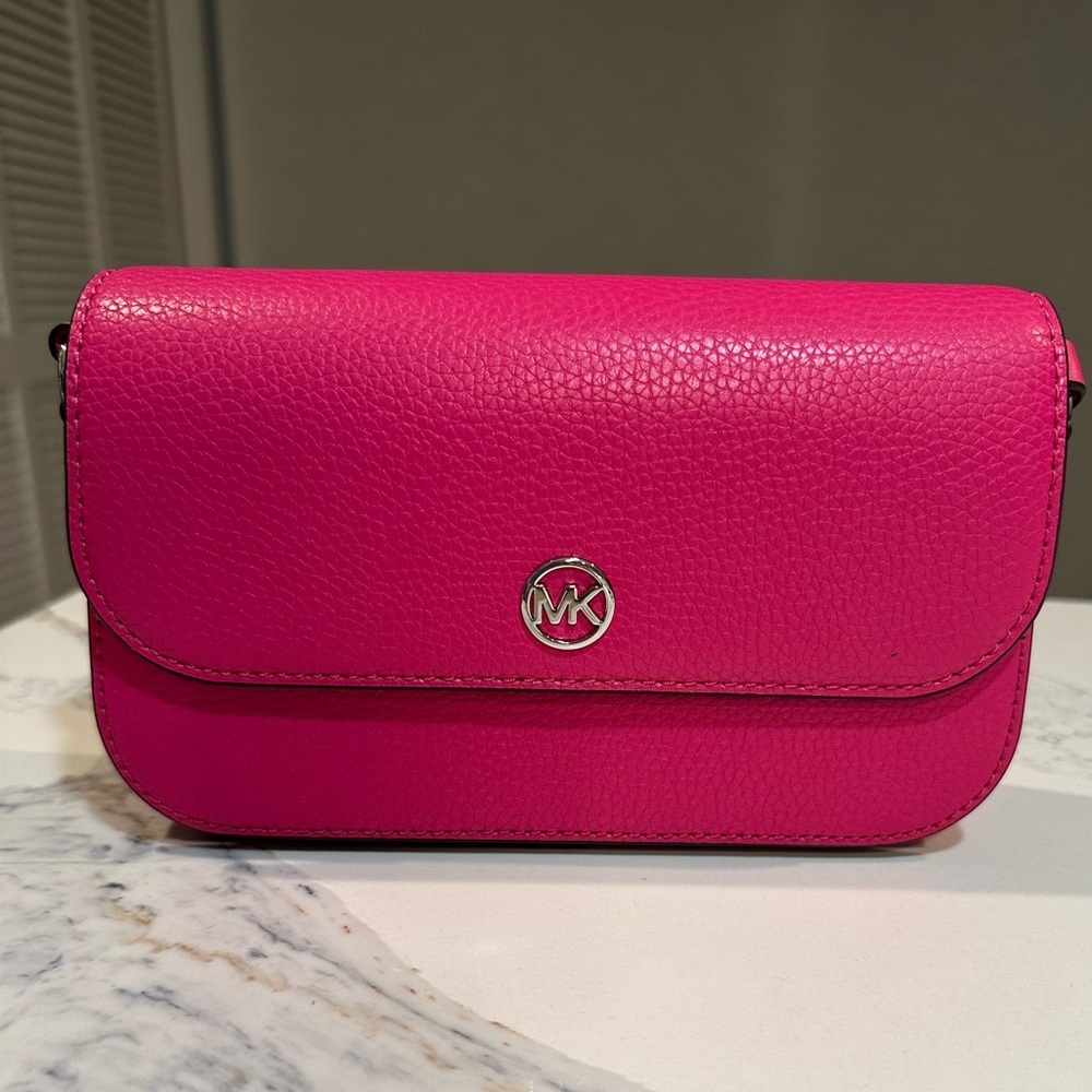 MICHAEL Michael Kors Jet Set Travel Small Pebbled Leather Crossbody Bag NWT